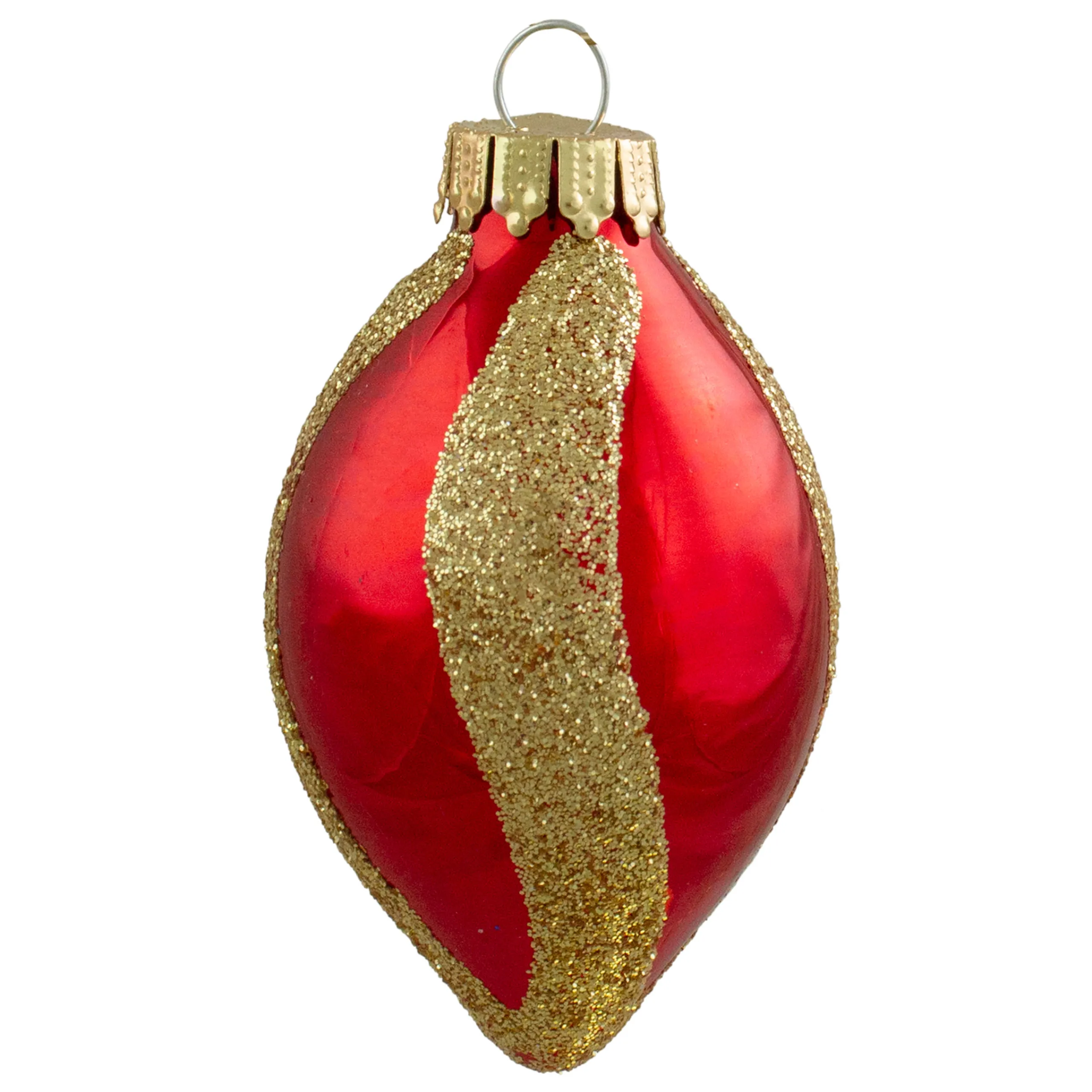 Northlight Finials>9Ct Vibrantly Colored 2-Finish Swirls Glass Christmas Finial Ornaments 2"