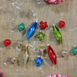 Northlight Finials>16Ct Vibrantly Colored Shiny Shatterproof Finial And Star Christmas Ornaments 4" (100Mm)