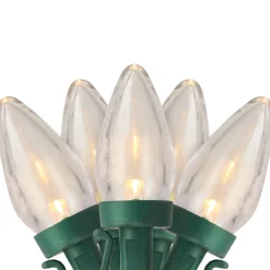 Northlight 25Ct Warm White Led C7 Christmas Lights - 16Ft Green Wire
