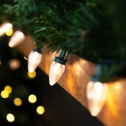 Northlight 25Ct Warm White Led C7 Christmas Lights - 16Ft Green Wire