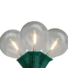 Northlight 10Ct Warm White Led G50 Globe Patio Lights, 10Ft Green Wire