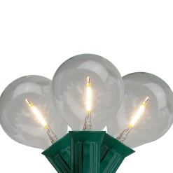 Northlight 10Ct Warm White Led G50 Globe Patio Lights, 10Ft Green Wire