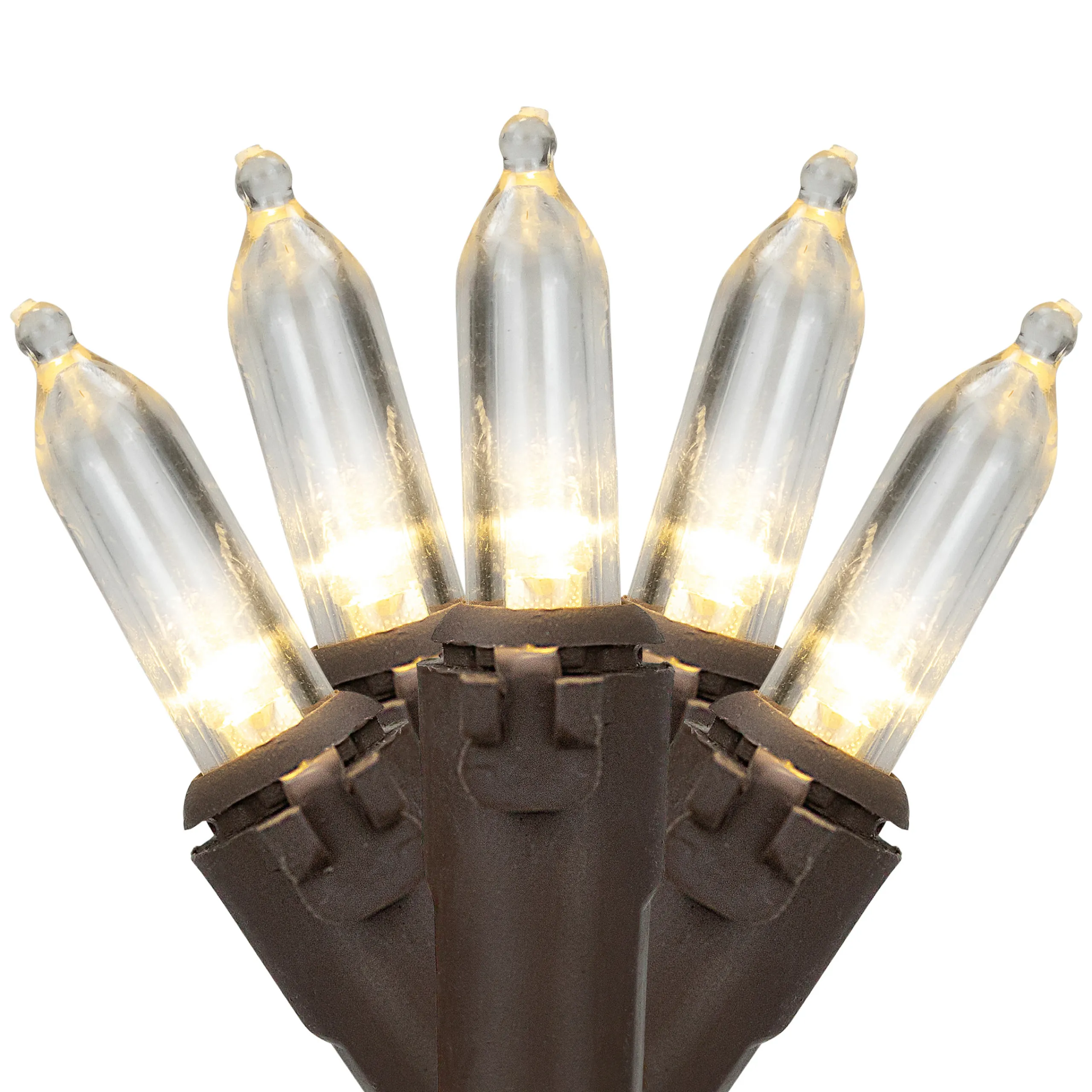 Northlight 35Ct Warm White Led Mini Christmas Lights, 11.25Ft Brown Wire