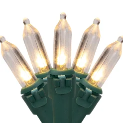 Northlight 35Ct Warm White Led Mini Christmas Lights,11.25Ft Green Wire