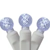 Vickerman 100Ct White Led G12 Berry Christmas Lights - 33 Ft White Wire