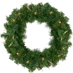 Pre-Lit Wreaths*Northlight Deluxe Windsor Pine Artificial Christmas Wreath - 16-Inch, Clear Lights