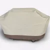 LB International Durable Outdoor Patio Full Embossed Vinyl Premium Gas Grill Cover - Taupe