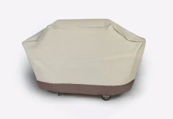 LB International Durable Outdoor Patio Full Embossed Vinyl Premium Gas Grill Cover - Taupe