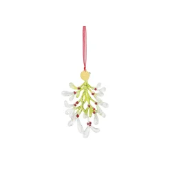 Enesco Inspirational> Faceted Acrylic Mistletoe Kisses Christmas Ornament