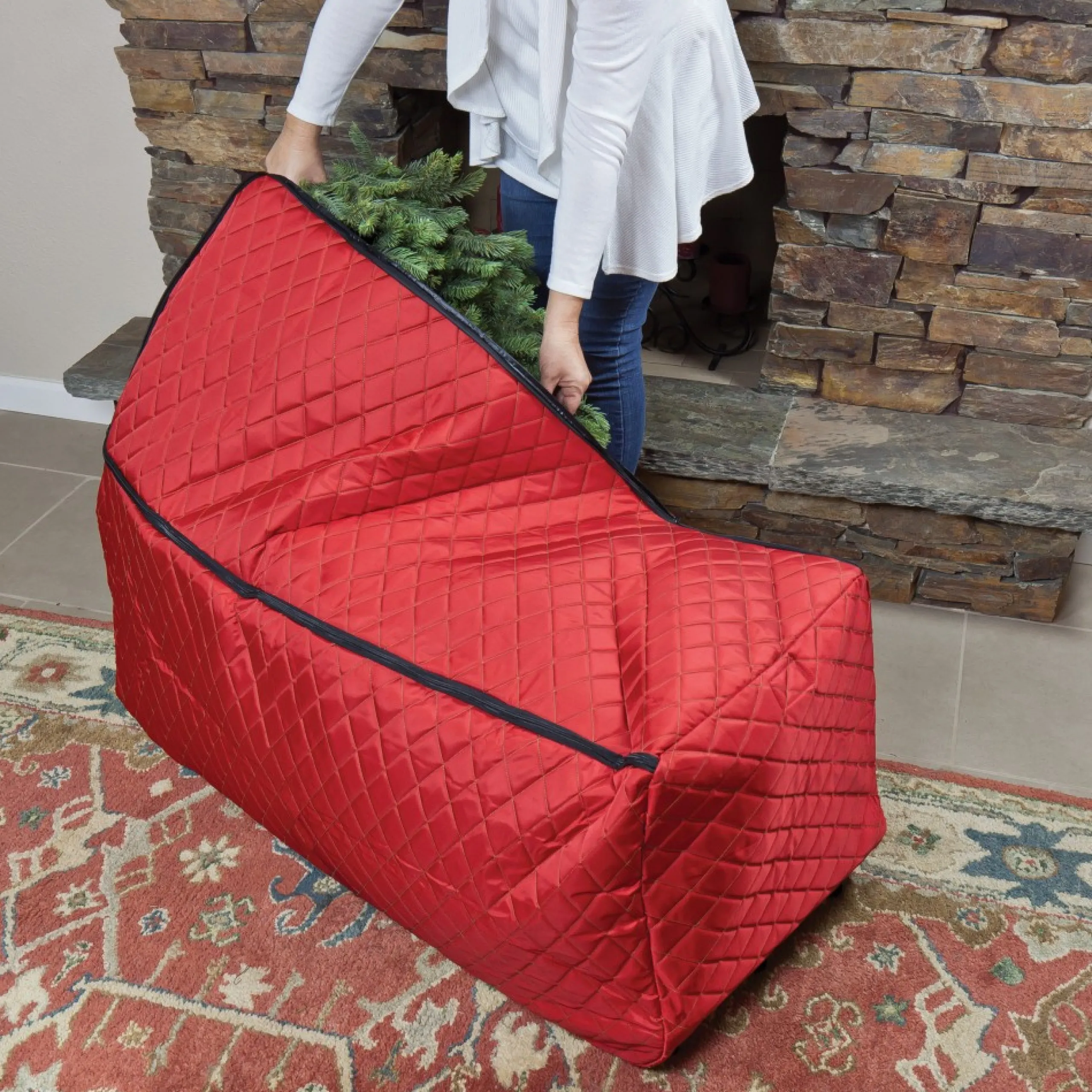 Tree Storage*Northlight Expandable Quilted Rolling Christmas Tree Bag For Trees 9-12Ft