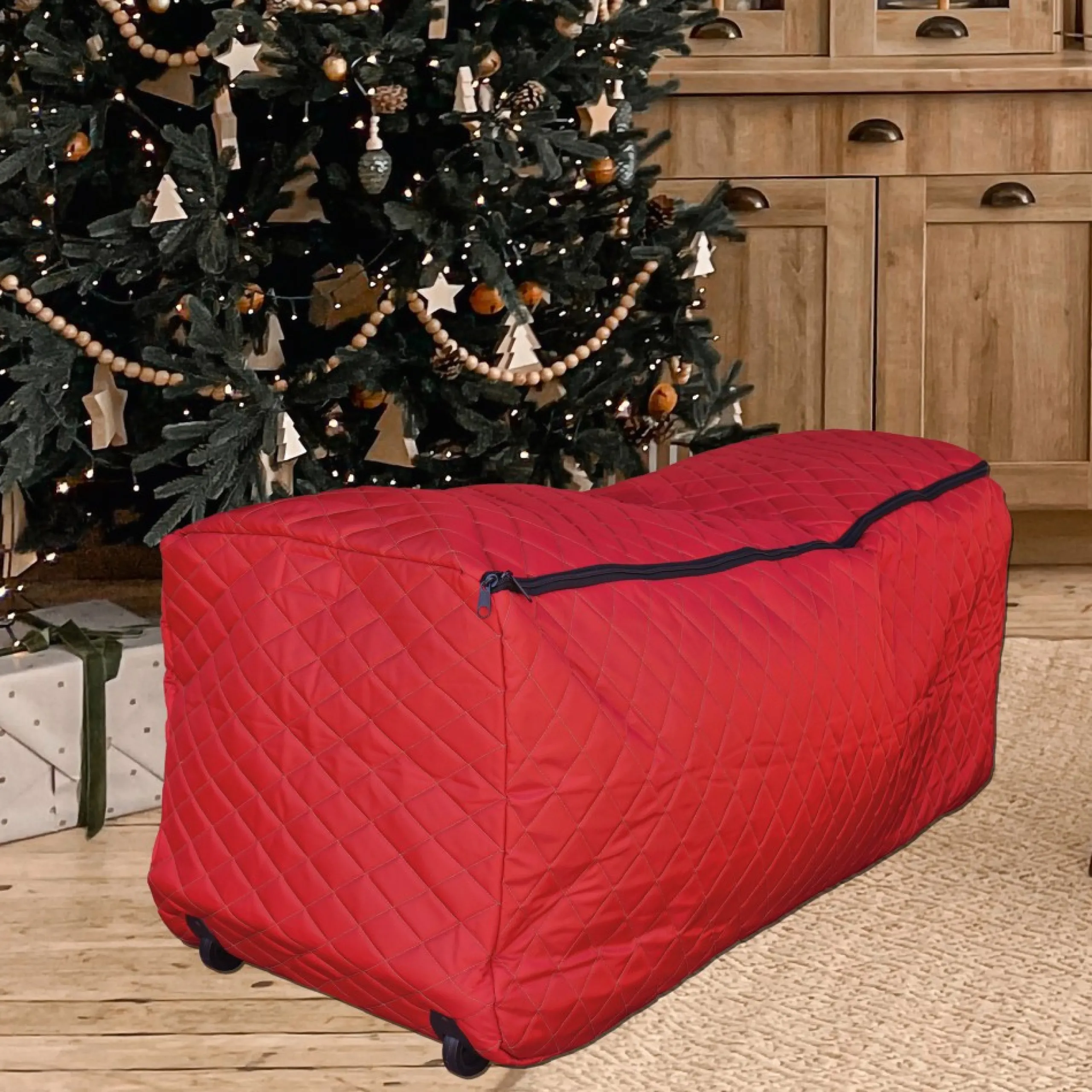 Tree Storage*Northlight Expandable Quilted Rolling Christmas Tree Bag For Trees 9-12Ft