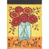 Contemporary Home Living Fall Y'All Mason Jar Double Applique Garden Flag 18" X 13"