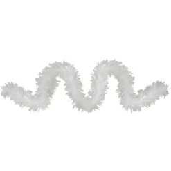 Unlit Garland*Northlight 12Ft Clear And White Snowblush Artificial Tinsel Christmas Garland - Unlit