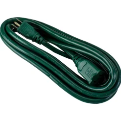 Northlight 12Ft Green 3-Prong Outdoor Commercial Extension Power Cord With Outlet Block