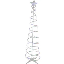 Northlight Spiral Trees>6Ft Led Lighted Spiral Cone Tree Outdoor Christmas Decoration, Multi Lights