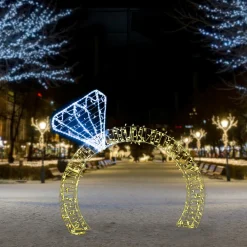 Commercial*Northlight 5Ft Lighted Commercial Grade Led Diamond Ring Outdoor Display Decoration