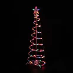 Northlight Spiral Trees>4Ft Lighted Spiral Christmas Tree With Star Tree Topper, Multi Lights
