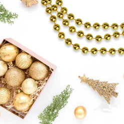 Beaded Garland*Northlight 33Ft X 10Mm Shiny Gold Round Beaded Christmas Garland