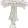 Unlit Tree Toppers*Roman God Bless Baby's First Christmas Cross Tree Topper For Baby Girl #25963