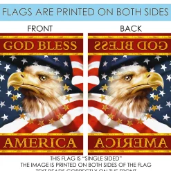 Toland Home Garden Gold And Red God Bless America Outdoor Garden Flag 18