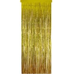 Northlight Gold Tinsel Christmas Window Or Door Curtain 3' X 8'