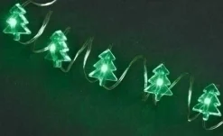 Roman Green Battery Operated Starry Led Christmas Tree String Lights With 25 Bulbs