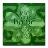 Crafted Creations Green Home Blessing St. Patrick's Day Square Cotton Wall Art Decor 12" X 12"