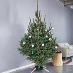 Live Tree Stands*Northlight Green Metal And Wood Live Christmas Tree Stand - For Trees Up To 7Ft Tall