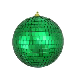 Northlight Balls>Green Mirrored Disco Ball Christmas Ornament 6" (150Mm)