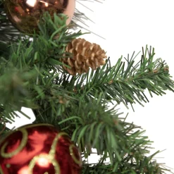 Specialty Wreaths*Northlight Green Mixed Foliage And Ornaments Artificial Christmas Wreath, 30-Inch, Unlit