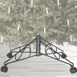 Artificial Tree Stands*Contemporary Home Living Green Rolling Christmas Tree Stand For 10' Artificial Trees