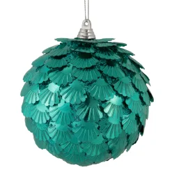 Northlight Balls>Green Sequin Layered Christmas Ball Ornament 4" (100Mm)