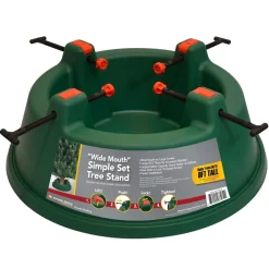 Live Tree Stands*Northlight Green Wide Mouth Simple Set Live Christmas Tree Stand -Hold Trees Up To 8Ft