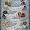 Simply Home Heaven Knows Your Name Angels Tapestry Throw Blanket 50" X 60"