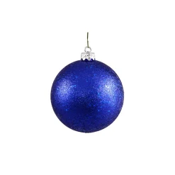 Northlight Shatterproof>Holographic Glitter Lavish Blue Shatterproof Christmas Ball Ornament 4" (100Mm)