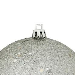 Northlight Shatterproof>Holographic Glitter Silver Shatterproof Christmas Ornament 4" (100Mm)