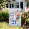Northlight Home Sweet Home Wreath Patriotic Outdoor Garden Flag 18" X 12.5"