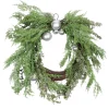 Traditional Pine Wreaths*Select Artificials Iced Cedar Ornaments And Bells Artificial Christmas Wreath - 24-Inch, Unlit