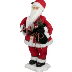Santa Figures*Northlight 24-Inch Animated Santa Claus With Lighted Candle Musical Christmas Figure