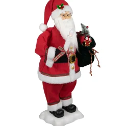 Santa Figures*Northlight 24-Inch Animated Santa Claus With Lighted Candle Musical Christmas Figure