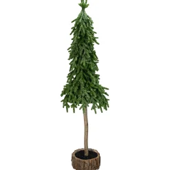 Northlight 2.5 Feet Tall And Smaller>29.5-Inch Downswept Iced Artificial Christmas Tree Wood Base - Unlit
