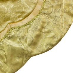 48 Inch And Smaller*Northlight 48-Inch Golden Scalloped Velvet Christmas Tree Skirt With A Metallic Trim