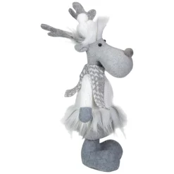 Plush Figures*Northlight 12.5-Inch Gray And White Standing Moose Tabletop Christmas Decoration