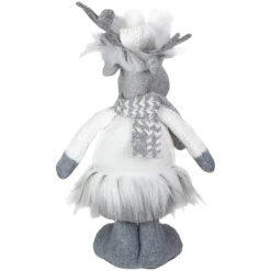 Plush Figures*Northlight 12.5-Inch Gray And White Standing Moose Tabletop Christmas Decoration