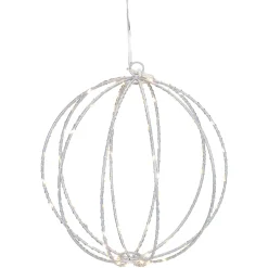 Northlight 8-Inch Led Lighted Christmas Hanging Ball Decoration - Warm White Lights