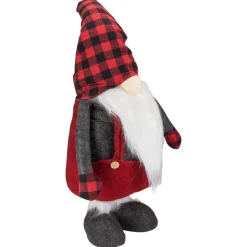 Gnomes*Northlight 41-Inch Led Lighted Red And Black Plaid Extendable Gnome Christmas Figure