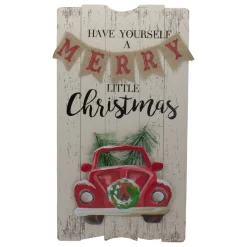 Signs & Plaques*Northlight 24-Inch Lighted Merry Little Christmas Vintage Red Truck Wall Sign
