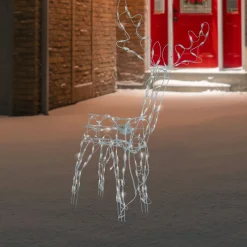 Outdoor Decorations*Northlight 48-Inch Lighted White Standing Reindeer Animated Outdoor Christmas Decoration