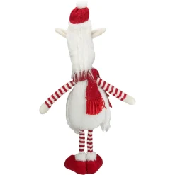 Plush Figures*Northlight 26-Inch Plush Red And White Standing Llama Table Top Christmas Decoration