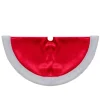 48 Inch And Smaller*Northlight 20-Inch Red Satin Mini Christmas Tree Skirt With A White Faux Fur Trim